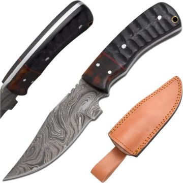 Wild Turkey Handmade Real Damascus Hunting Knife